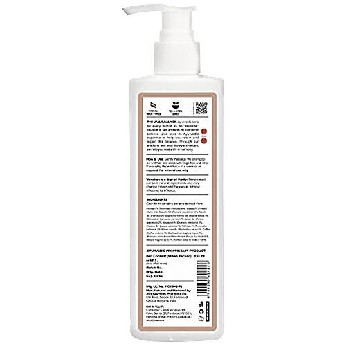 Jiva Ayurveda Hair Shampoo - Black Pearl, Volumizing Formula, 200 ml  