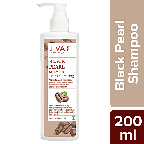 Jiva Ayurveda Hair Shampoo - Black Pearl, Volumizing Formula, 200 ml  