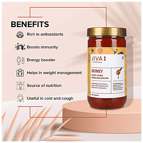 Jiva Ayurveda Honey - Immunity Booster, Multi-Flora, Rich In Antioxidants, 1 kg  