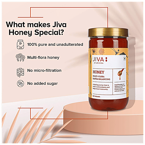 Jiva Ayurveda Honey - Immunity Booster, Multi-Flora, Rich In Antioxidants, 1 kg  
