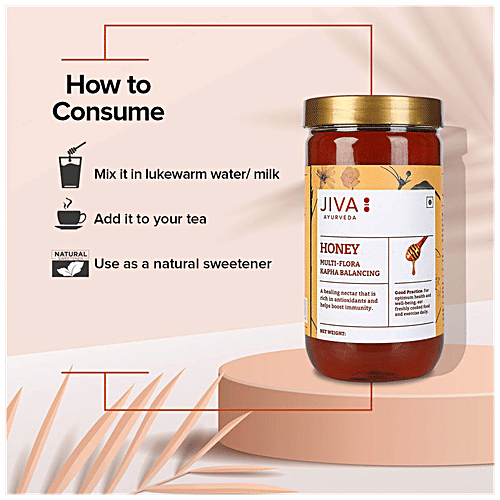 Jiva Ayurveda Honey - Immunity Booster, Multi-Flora, Rich In Antioxidants, 1 kg  