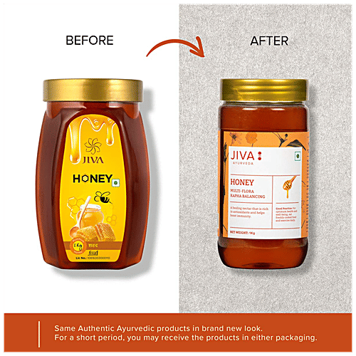 Jiva Ayurveda Honey - Immunity Booster, Multi-Flora, Rich In Antioxidants, 1 kg  