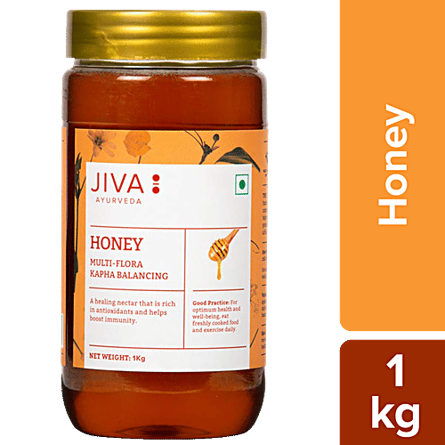 Jiva Ayurveda Honey - Immunity Booster, Multi-Flora, Rich In Antioxidants, 1 kg  