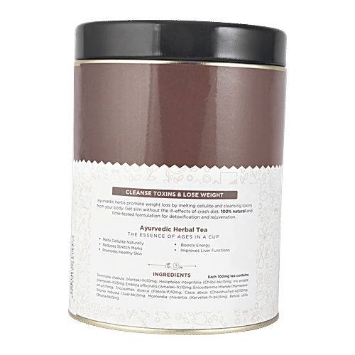 Jiva Ayurveda Slim Tea - Caffeine Free, Improves Digestion & Metabolism, 250 g Tin Caffeine Free