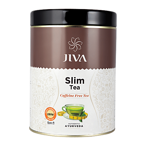 Jiva Ayurveda Slim Tea - Caffeine Free, Improves Digestion & Metabolism, 250 g Tin Caffeine Free