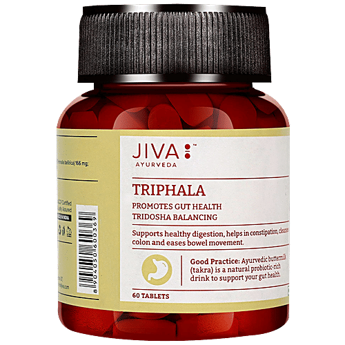 Buy Jiva Ayurveda Triphala Tablet Improves Gut Health, Bowel Movement & Indigestion Online at