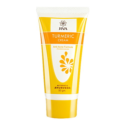 Jiva Ayurveda Turmeric Cream Anti-Acne Formula - Calms The Skin, Makes It Soft & Smooth, 50 g  
