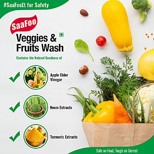 Saafoo Veggies & Fruits Wash, 500 ml  