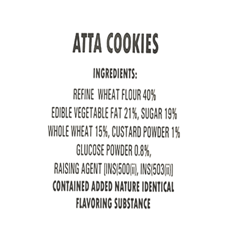 Bakkii Cookii Atta Cookies - Eggless, 300 g Box 