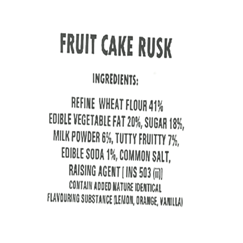 Bakkii Cookii Fruit Cake Rusk - Eggless, 300 g Box 