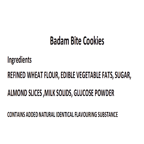 Bakkii Cookii Badam Bite Cookies - Eggless, 300 g Box 