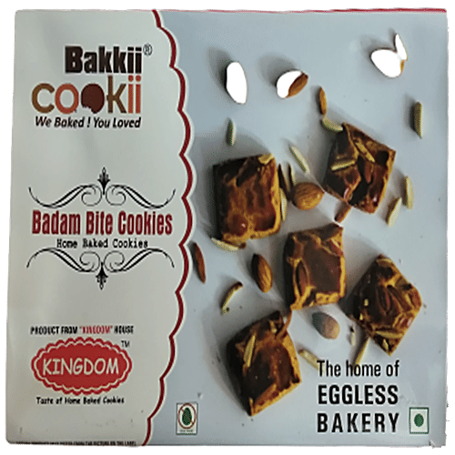 Bakkii Cookii Badam Bite Cookies - Eggless, 300 g Box 
