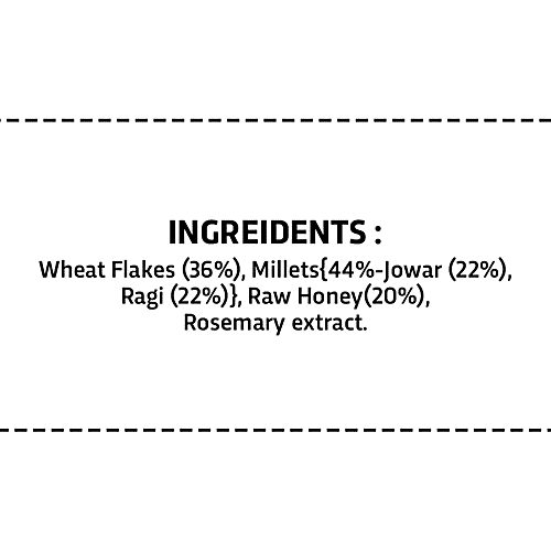 True Elements Multigrain Flakes With Honey - No Added Sugar, Fibre Rich, 750 g  Zero Added Sugar