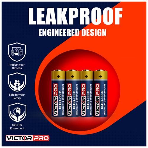 VictorPro Zinc Chloride Battery - AAA, 1.5 V, Multi-Purpose & Long Lasting, Leak Proof, 10 pcs Blister Pack 