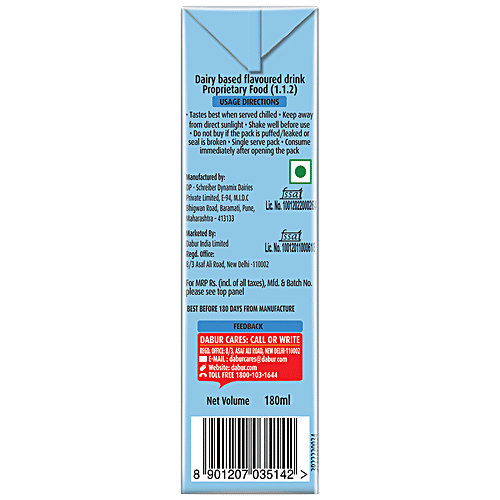 Real Milk Power Milkshake Frappe - French Vanilla, Rich In Calcium & Vitamin D, 180 ml Rich In Calcium & Vitamin D