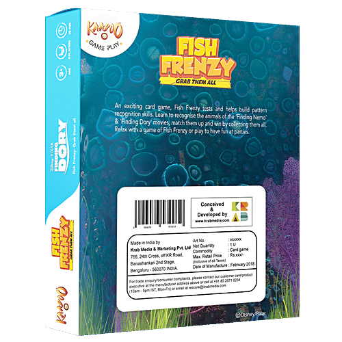 Kaadoo Disney Fish Frenzy - Finding Dory Card Game for Kids, Multicolour, Gift, 1 pc  