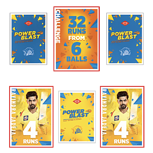 Kaadoo Power Blast - CSK Cricket Match Card Game & Collectible, 6+ Ages, Multi-Colour, 1 pc  