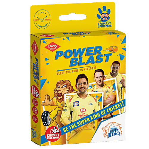 Kaadoo Power Blast - CSK Cricket Match Card Game & Collectible, 6+ Ages, Multi-Colour, 1 pc  