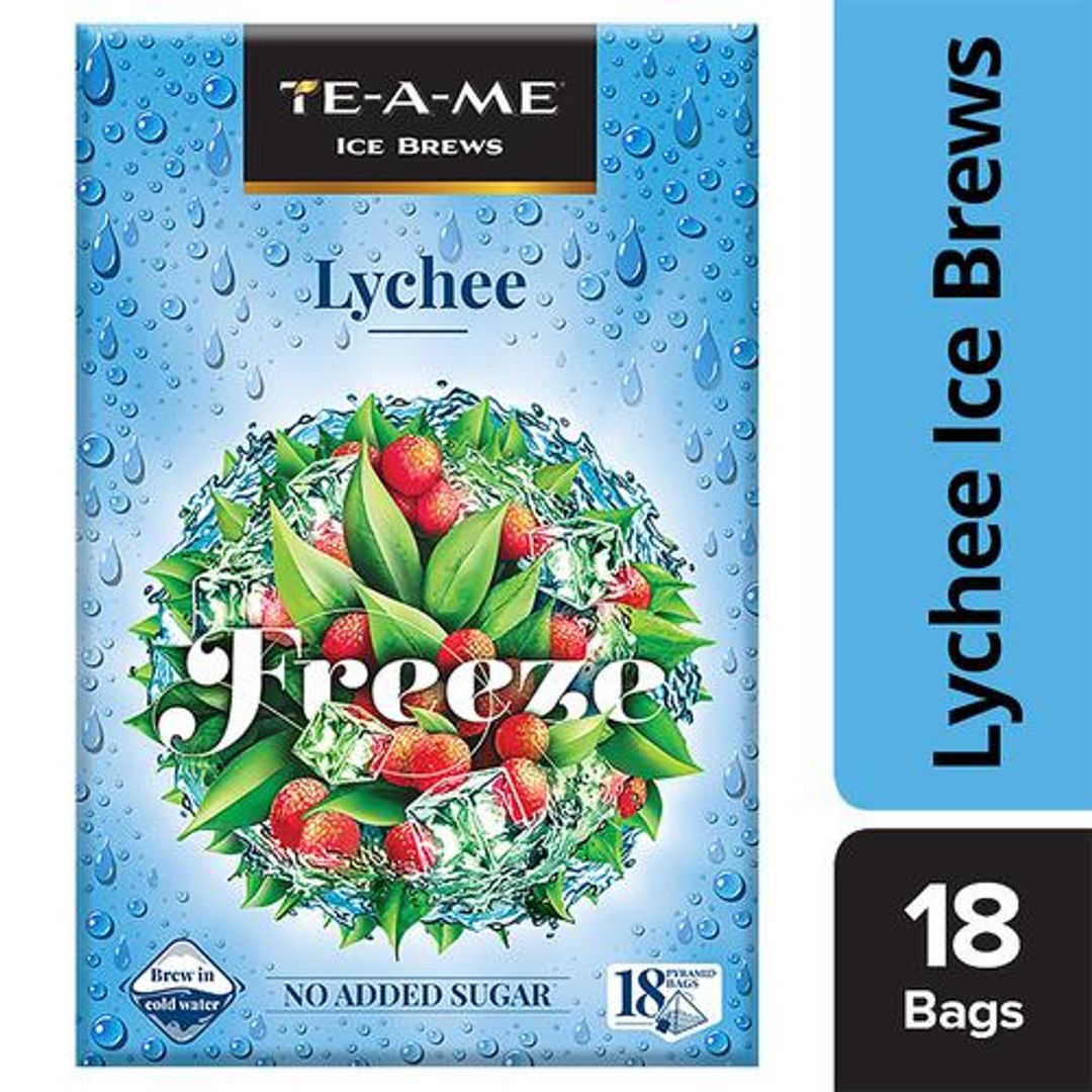 Te-A-Me Tea - Lychee Infusion, Ice Brews, 54 g (18 Bags x 3 g each)