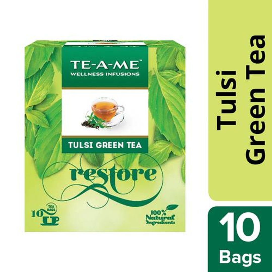 Te-A-Me Tulsi Green Tea, 15 g (10 Bags x 1.5 g each)
