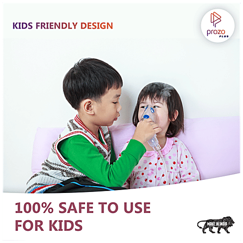 Prozo Plus Compact Compressor Nebulizer For Kids and Adults With Masks, Low-Noise Compressor - White, 1 pc