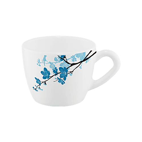 Larah by Borosil Chai/Mimosa Cup Set - White, 180 ml (Pack of 6) Microwave & Dishwasher Safe