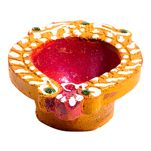 DP Mud Diya - Assorted Colour, ED122F, 6 pcs