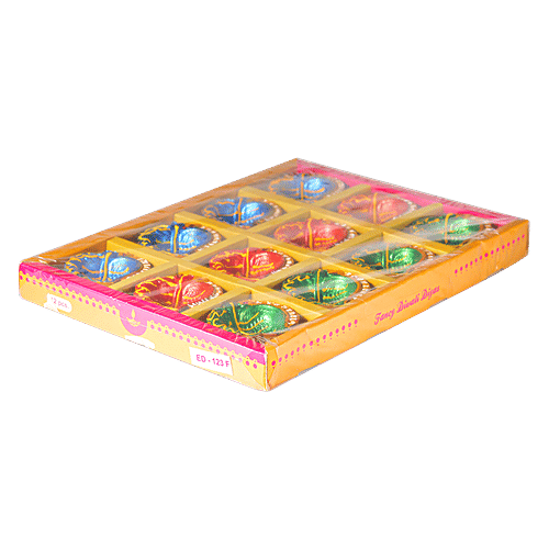 DP Mud Diya - Assorted Colour, ED122F, 6 pcs