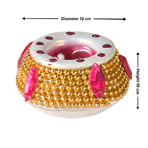 DP Wax Diya - Designer, Assorted Colour, ED151, 9 pcs