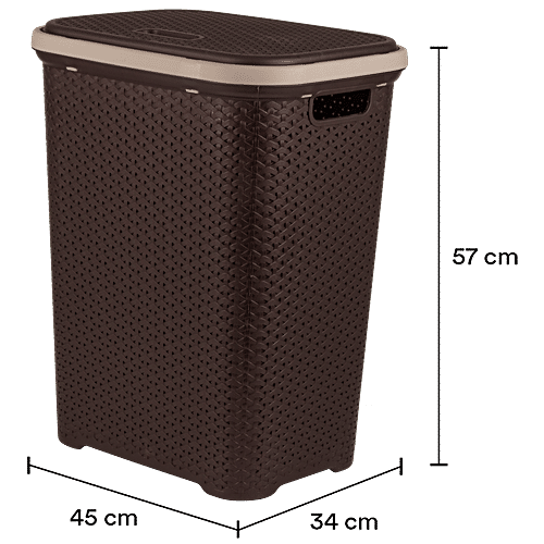 Buy Polyset Elegance Plastic Laundry Basket Assorted Colour Online at