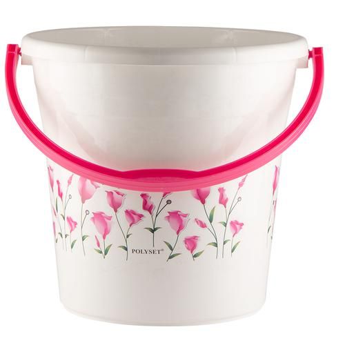 13 LITRE PLASTIC STORAGE BUCKET WITH HANDLE -WASTE LARGE WATER 4 COLOURS 
