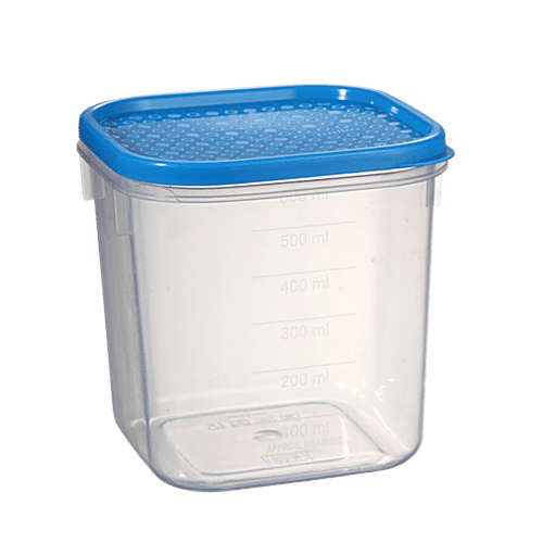 All Time Storage Container - Assorted Colour, Plastic, Polka, Rectangular, 600 ml (Set of 5) Dishwasher Safe