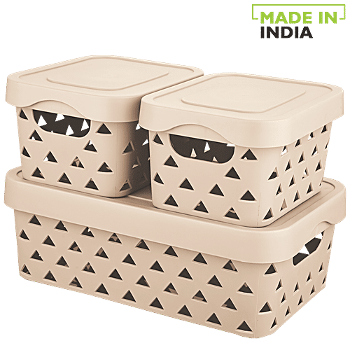 Buy Asian Multipurpose Plastic Basket For Fruits/Vegetable With Lid