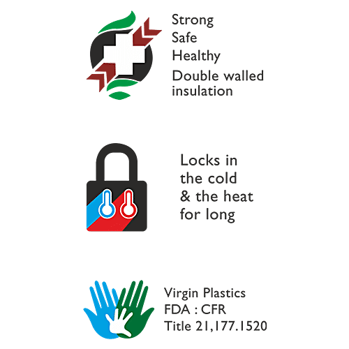 Cello Solaris Insulated Plastic Inner Steel Casserole - Durable, For Roti/Chapati, Orange, 3 pcs  Keep the Food Hot & Fresh for Long Hours