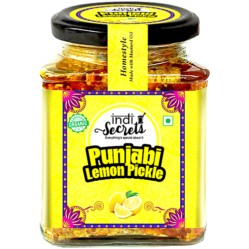 indiSecrets Punjabi Lemon Pickle, 250 g Made With Mustard Oil 