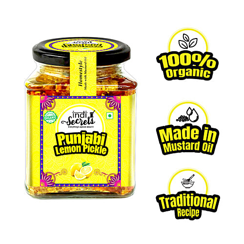 indiSecrets Punjabi Lemon Pickle, 250 g Made With Mustard Oil 