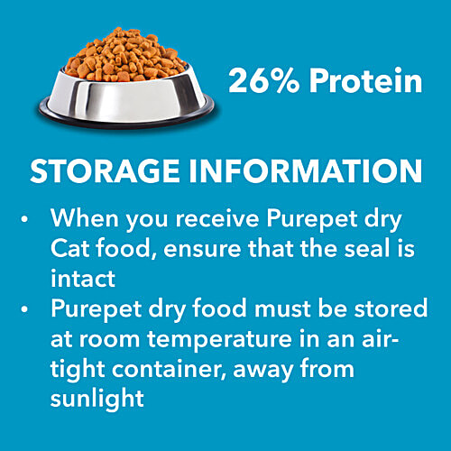 Purepet Adult Dry Cat Food - Ocean Fish, 1.2 kg Bag 