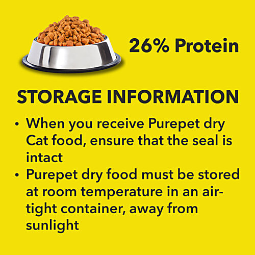 Purepet Adult Dry Cat Food - Sea Food, 7 kg Bag 
