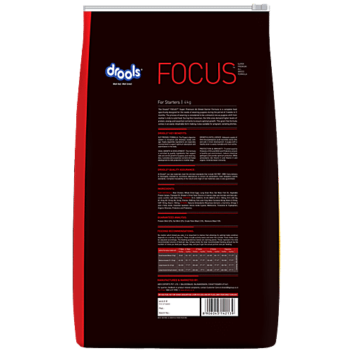 Buy Drools Focus Starter Super Premium Dry Dog Food Online at Best