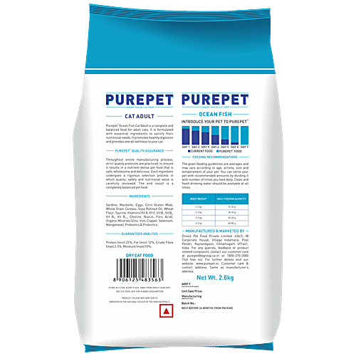 Buy Purepet Ocean Fish Adult Cat Dry Food Online at Best Price of Rs 459.08 bigbasket