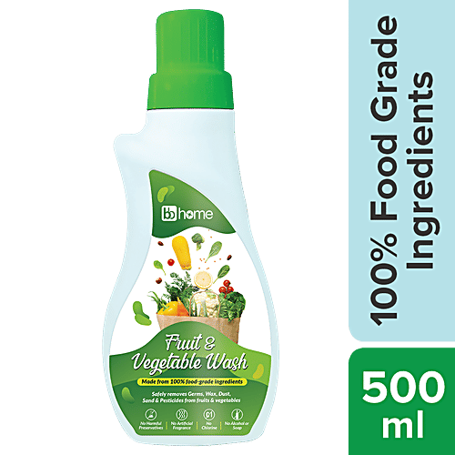 BB Home Vegetable & Fruit Wash 100% Natural, 500 ml  
