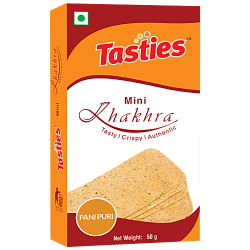 Tasties Whole Wheat Mini Khakhra - Pani Puri, 50 g  