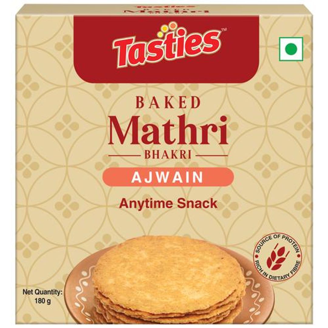 Tasties Bhakri Baked Mathri - Ajwain, 180 g 