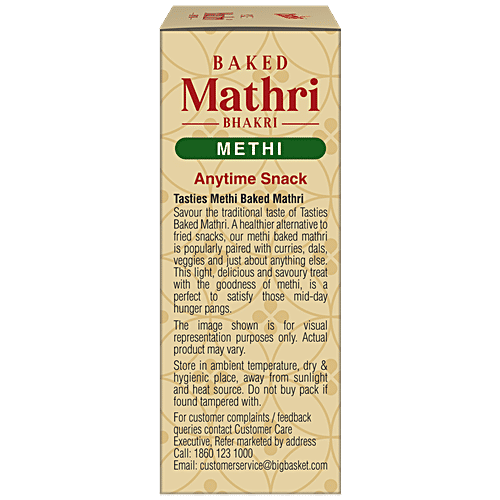 Tasties Bhakri Baked Mathri - Methi, 180 g  