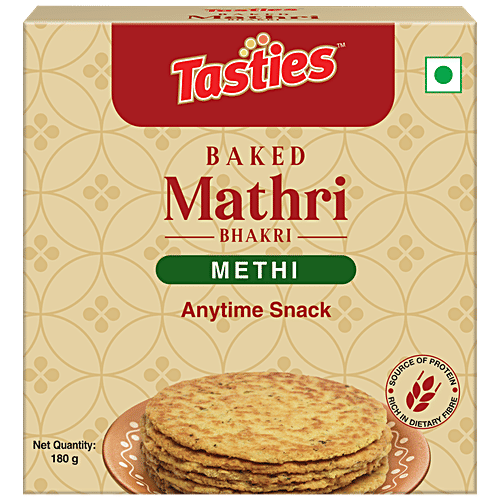 Tasties Bhakri Baked Mathri - Methi, 180 g  