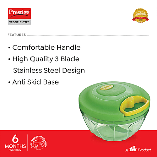 Buy Prestige PVC 7.0 Veggie Cutter With 3 Stainless Steel Blades, Green Online at Best Price