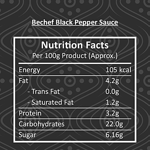 Bechef Black Pepper Sauce, 300 g No Trans Fat