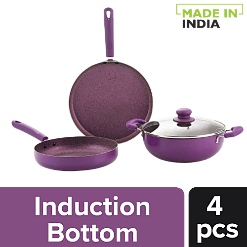 Buy Nirlon Induction Base NonStick Cookware Gift Set Regal Purple