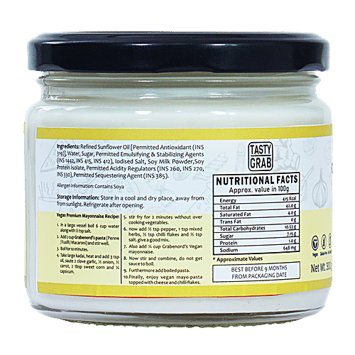 Grabenord Vegan Premium Mayonnaise, 300 g  No Palm Oil & Gluten Free