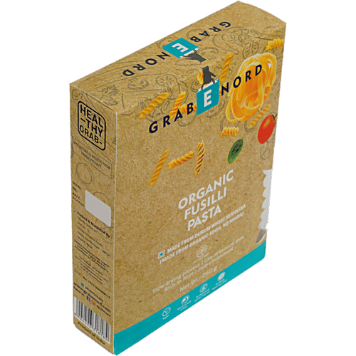 Grabenord Organic Fusilli - Durum Wheat Semolina, 250 g Carton No Maida, Rich In Fibre